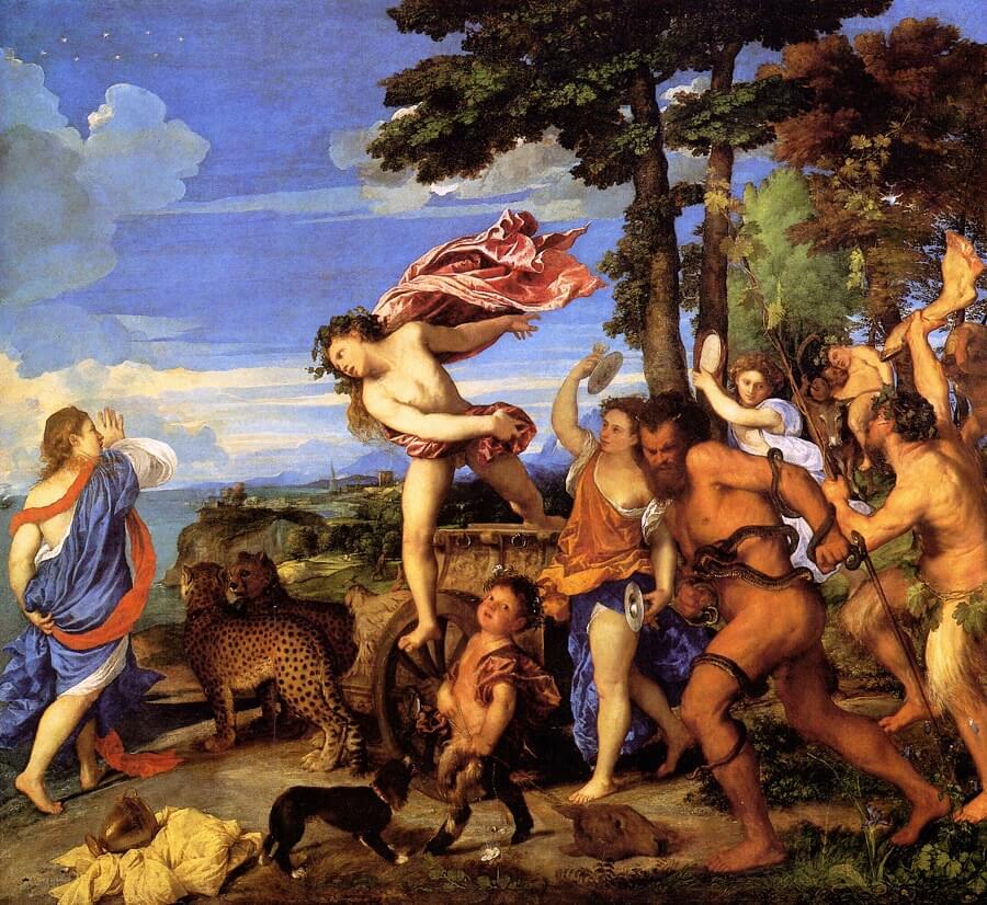 Ο Βάκχος στους πίνακες του Titian (Tiziano Vecellio) (c.1488-1576) -  Oenognosia